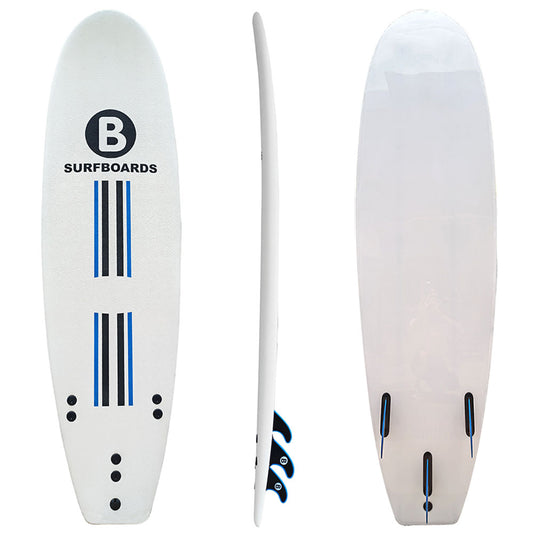 6’6 B SOFT BOARD HP FINS White